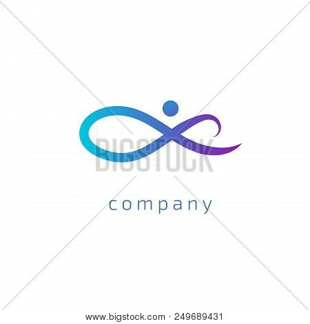 Vector Illustration, Graphic Design Editable Design. Active Person With Leafl Logo. Fitness, Sport W