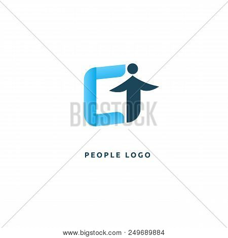 Vector Illustration, Graphic Design Editable Design. Active Person With Leafl Logo. Fitness, Sport W