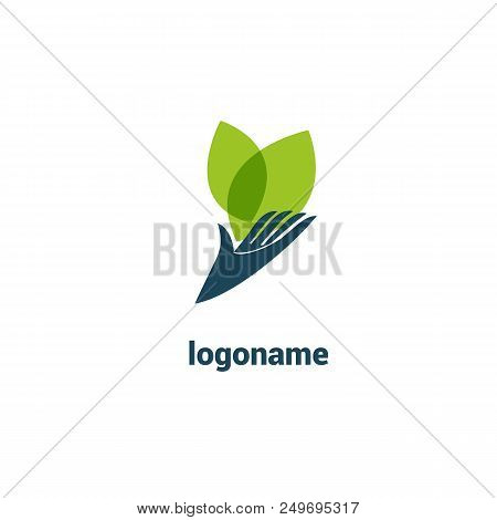 Vector Illustration, Graphic Design Editable Design. Happy People With Leafl Logo. Fitness, Sport We