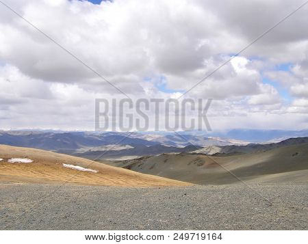 Mongolian Natural Landscapes Surrounded By Mountains And Rocks.