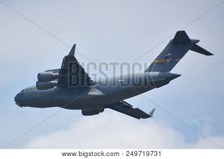 Chicopee, Ma - Jul 14: C-17 Globemaster Iii At The 2018 Great New England Airshow At Westover Air Re