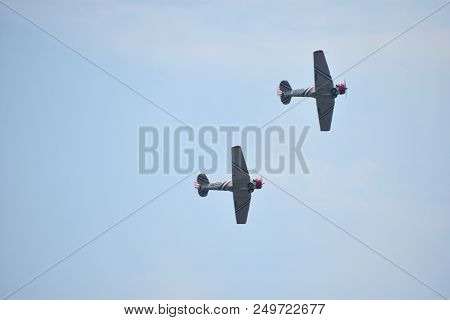 Chicopee, Ma - Jul 14: Geico Skytypers At The 2018 Great New England Airshow At Westover Air Reserve