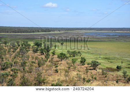 Ubirr Art Site And Lookout. Landscape Of The Kakadu National Park At Ubirr. Ubirr East Alligator Reg