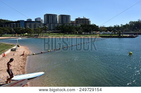 Darwin, Australia - Jun 17, 2018. View Of Darwin Waterfront, Which Is A Popular Area For Locals And 