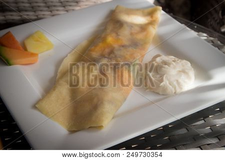 Mystery Stuffed Crepe. Can Be All Sorts Of Filling