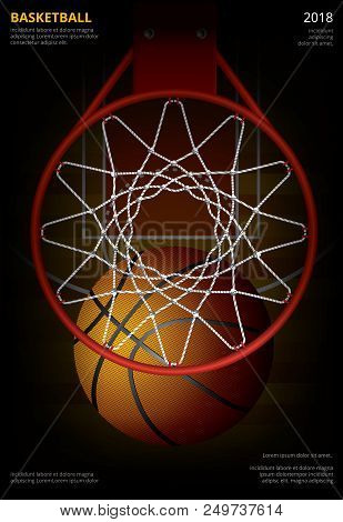 Basketball Poster Design Template Advertising Vector Illustration