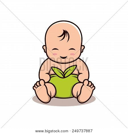 Cheerful Baby Illustration Vector For Logo Icon