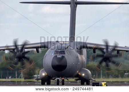 Raf Fairford, Gloucestershire, Uk - July 12, 2014: Airbus Military (airbus Defense And Space) A400m 
