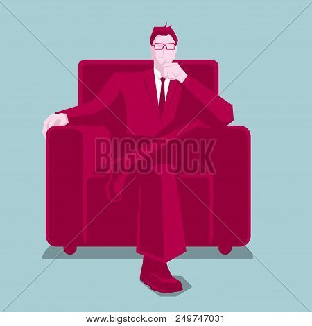 Business Leader, A Businessman Sitting On The Couch Resting.