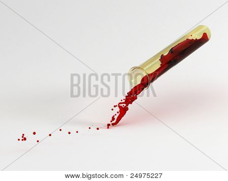 테스트 튜브입니다. 3d 렌더링 이미지