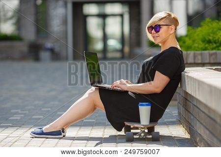 Student Girl Plus Size Passed Exams, Entered The University, Walked, Vacation, Work. Acquaintance, T