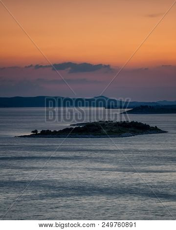 Amazing Kornati Archipelago Of Croatia. Northern Part Of Dalmatia. Sunny Detail Of Stomorski Islands