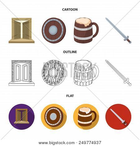 A Gate To The Treasure, A Shield For Protection, A Mug With A Bra, A Sword. Vikings Set Collection I