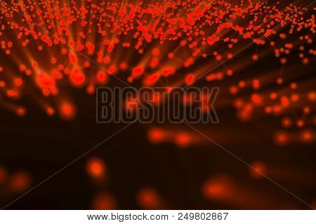 Abstract Background Of Lines And Dots, Low Poly Mesh. Internet Connections Technology. Concept Of Ne
