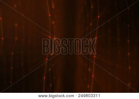 Abstract Background Of Lines And Dots, Low Poly Mesh. Internet Connections Technology. Concept Of Ne