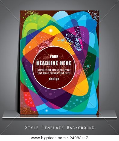 Šablona stylu.   Abstraktní pozadí. Přebal knihy.