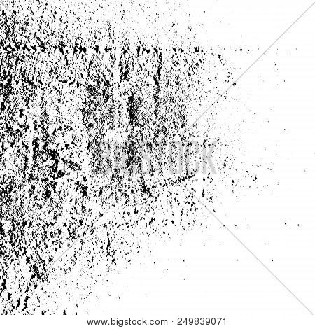 Distress Urban Frame Texture. Grunge Used Dirty Background. Brushed Black Paint Cover. Overlay Aged 