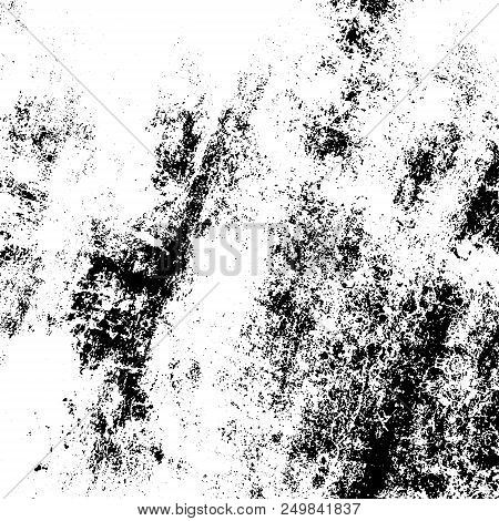Distress Urban Frame Texture. Grunge Used Dirty Background. Brushed Black Paint Cover. Overlay Aged 