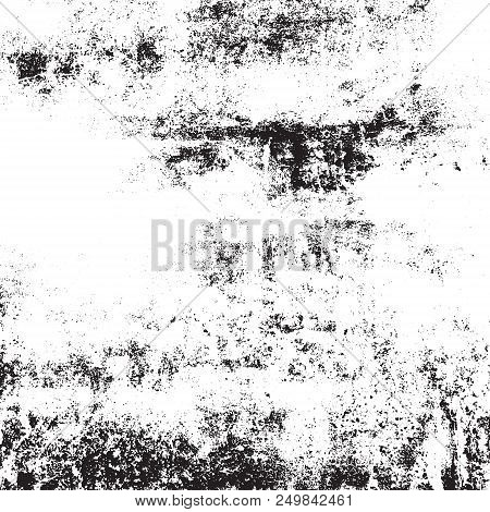 Distress Urban Frame Texture. Grunge Used Dirty Background. Brushed Black Paint Cover. Overlay Aged 