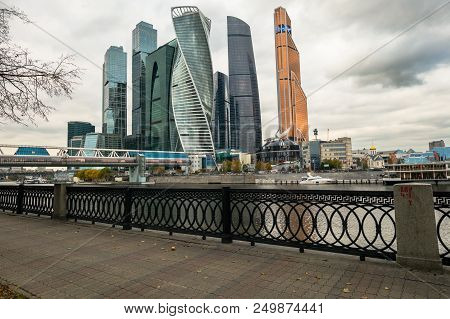 Moscow, Russia - October 24, 2017: Modern Skyscrapers Of The Moscow International Business Centre Mi