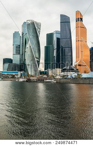 Moscow, Russia - October 24, 2017: Modern Skyscrapers Of The Moscow International Business Centre Mi