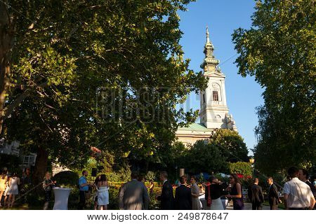 Belgrade, Serbia - July 14, 2018: Saint Michael Cathedral, Also Known As Saborna Crkva, With Its Ico