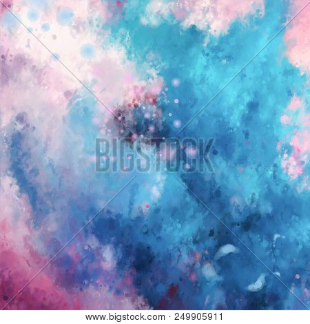 Artistic Abstract Watercolor Painting With Paper Texture. Art Colorful Background