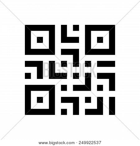 Digital Scanning Qr Code Label Icon Illustration