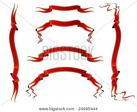 Set of different ribbons
