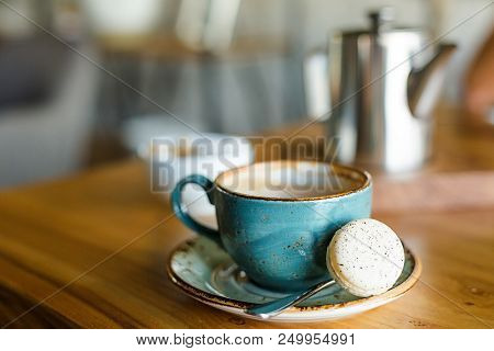 Table Setting In The Restaurant. Lunch Or Breakfast Time.