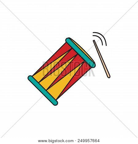 Janggu Drum Icon. Cartoon Janggu Drum Vector Icon For Web Design Isolated On White Background