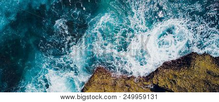 Aerial View Of Papakolea Green Sand Beach, Mahana Point Surf Place