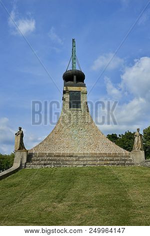 Prace, Czech Republic - June 9, 2018: The Peace Memorial On Prace Hill. Female Statues Are Symbolizi