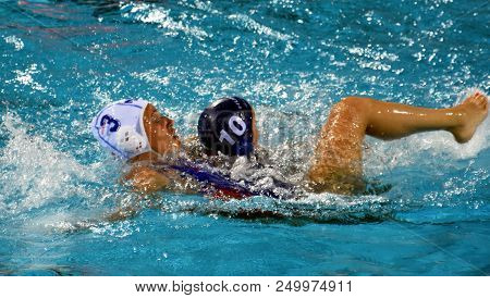 Budapest, Hungary - Jul 20, 2017. Bujka Barbara (hun) Fights Against Genee Dagmar (ned) In The Preli