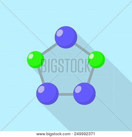 Pentagon Molecule Icon. Flat Illustration Of Pentagon Molecule Vector Icon For Web Design