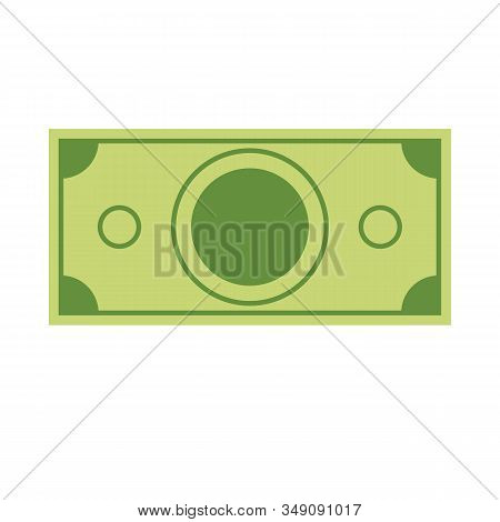 Single Dollar Icon. Flat And Sollid Color Style Vector Illustration.