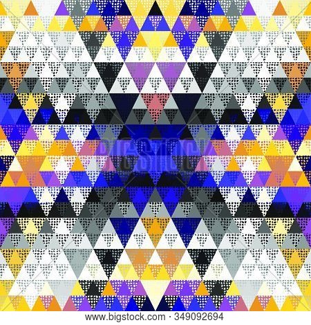 Seamless Vector Pattern Background Of A Triangles.