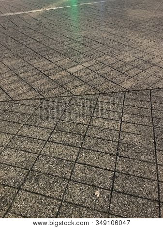 Grid Pattern On The Walkway In Japan