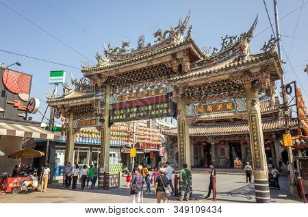 Lukang, Taiwan - October 18th, 2019: Lukang Tianhou Temple, also known as Mazu Temple at Changhua, Taiwan