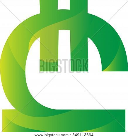 Lari Sign Georgian Currency Symbol Icon Vector Illustration On A White Background