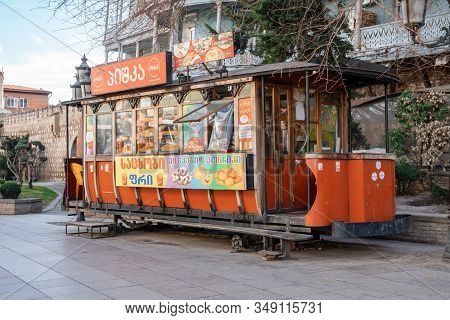 Tbilisi, Georgia 22 January 2020 - The Old Tram Konka