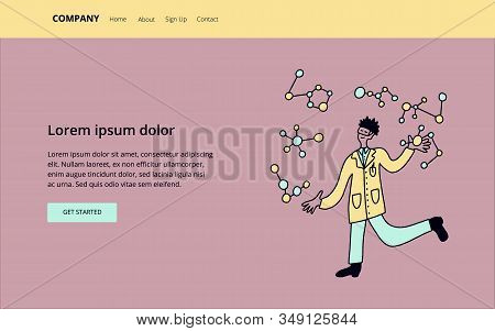 Nanotech Engineer. Future Career Concept. Modern Vector Illustration Concepts For Website And Mobile