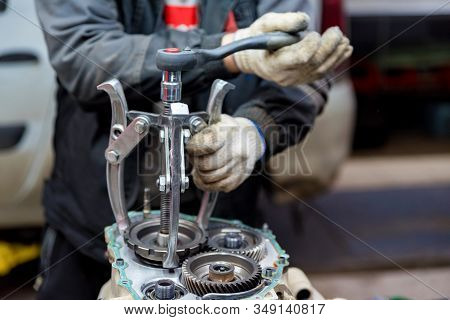 Opening Of Car Automatic Transmission By Mechanic