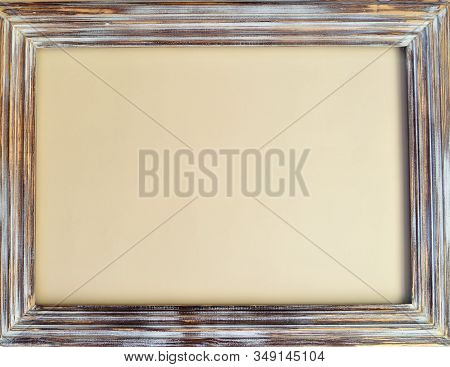 Beige Background In A Large Derevyanny Frame Minimalist