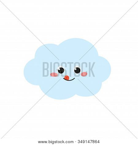 Funny Mischief Cartoon Cloud Character Vector Illustration