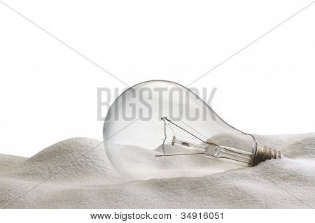 bulb on sand