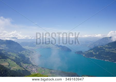 Lake Lucerne In Direction Of Lucerne, Seen From The Niederbauen