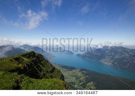 View To The Lake Lucerne Seen From The Niederbauen