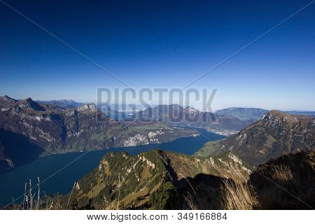 Lake Lucerne On A Sunny Autumn Day