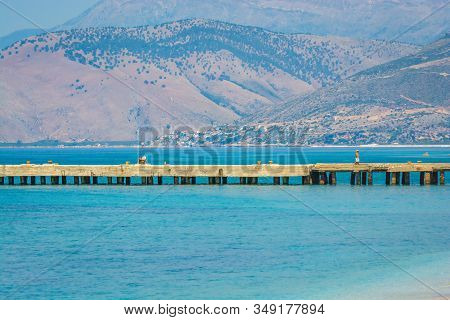 Buneci Beach Near Lukove In Albania In Summer